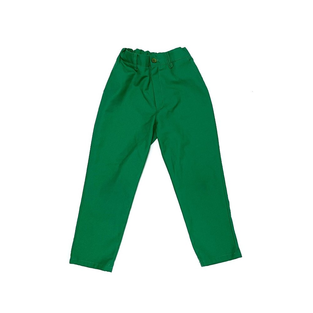 90's Vintage Kids Green Suit Pants